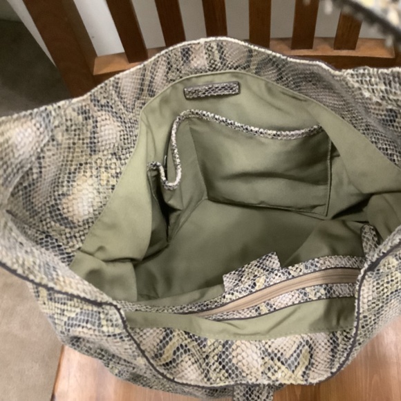 GILI Python Embossed Leather Hobo - Picture 3 of 5